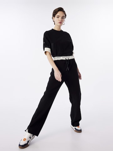 Regular Pantalon Twist en noir