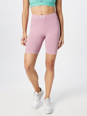 Reebok Skinny Leggings in Purple: front