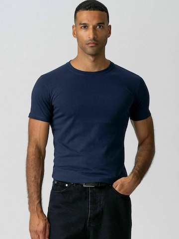 TEESHOPPEN - Regular Fit Camisa ' Muscle T ' em azul: frente