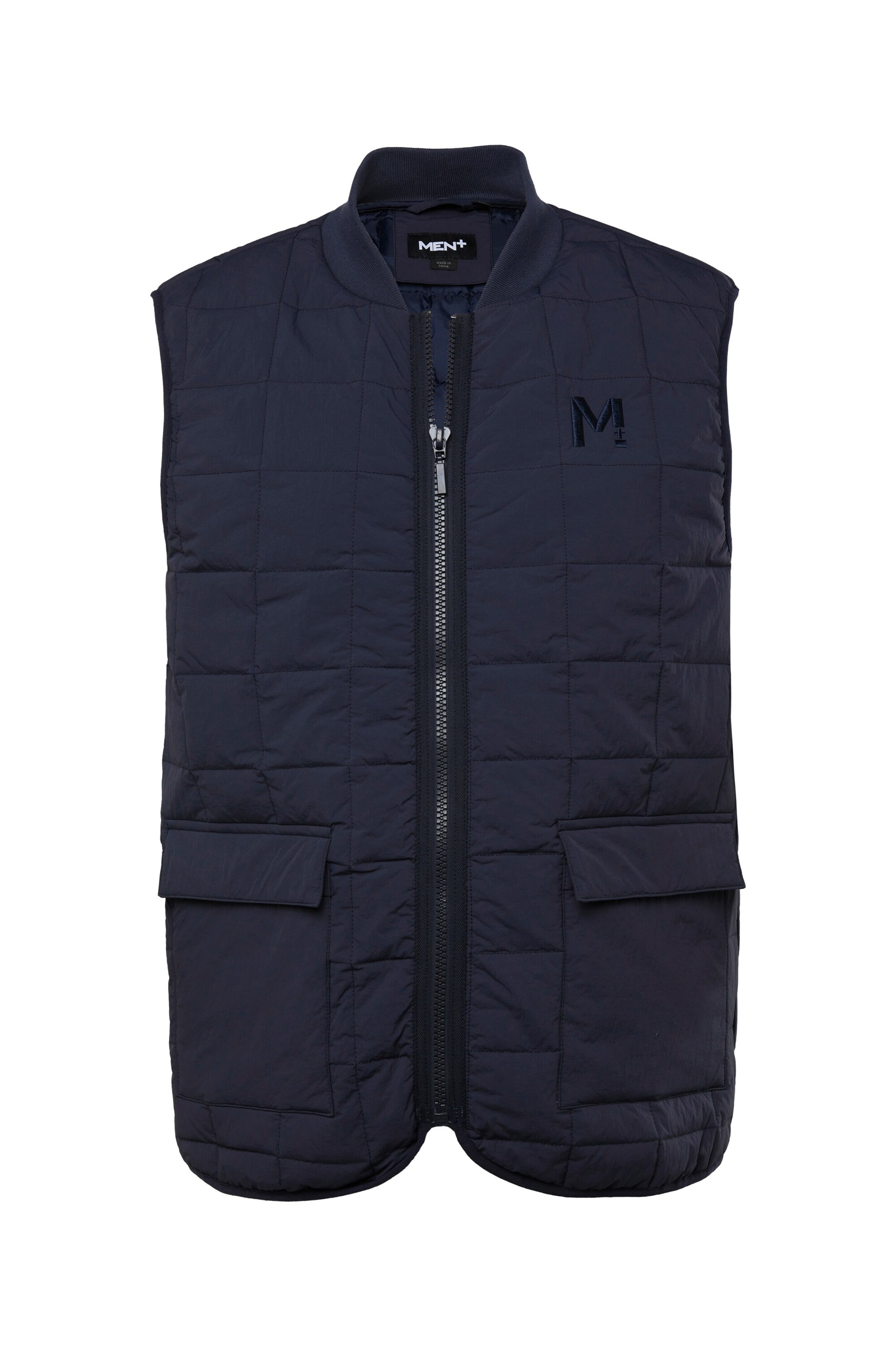 Men Plus Vest in Blue: front