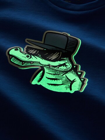 TOM TAILOR Shirt 'Glow In The Dark' in Blue