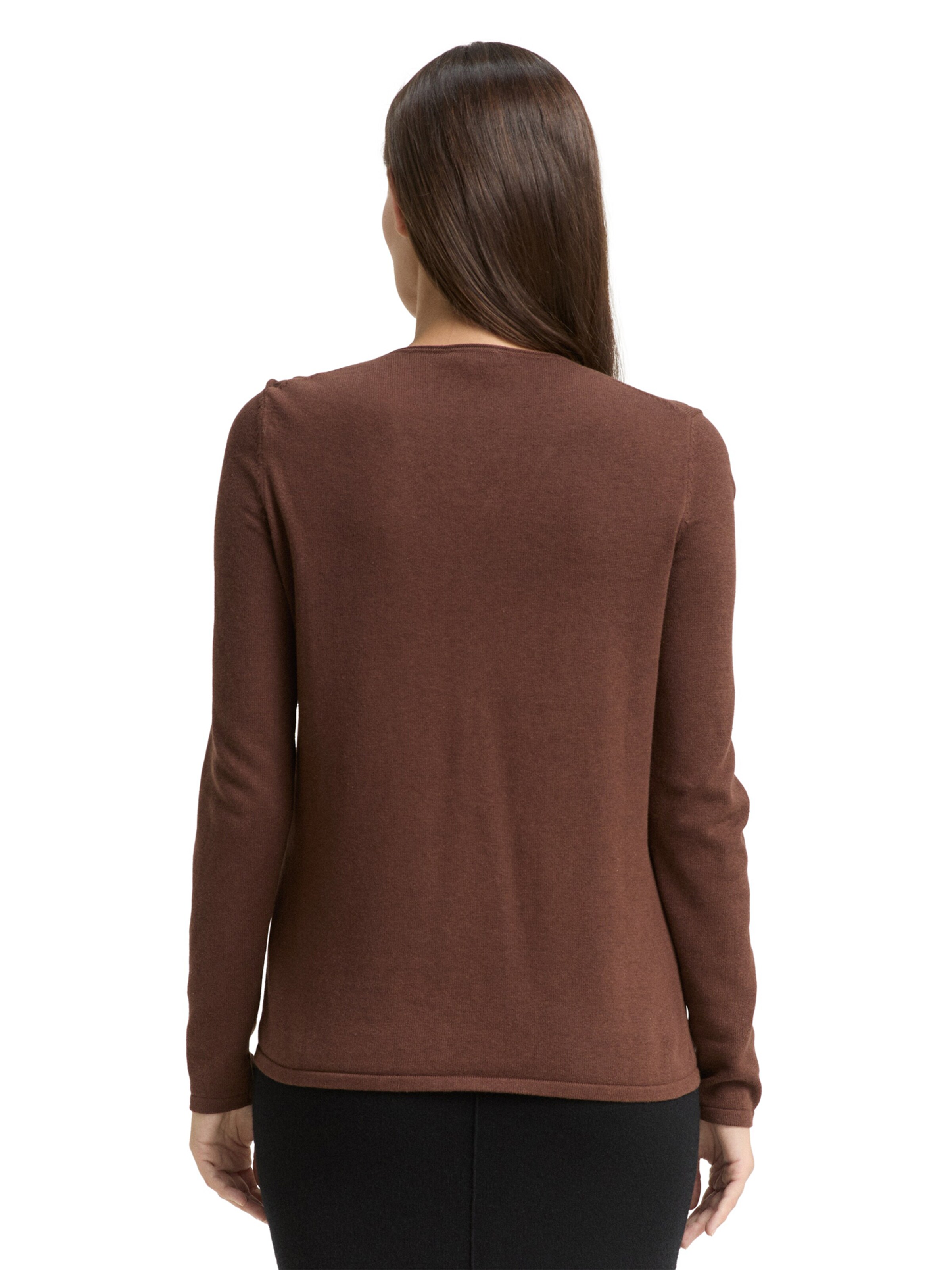 TOM TAILOR Sweater in Brown