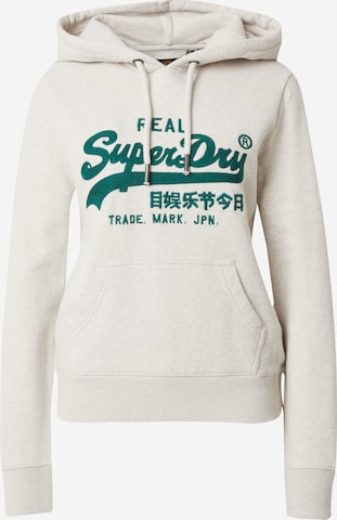 Sweat-shirt Superdry en beige : devant