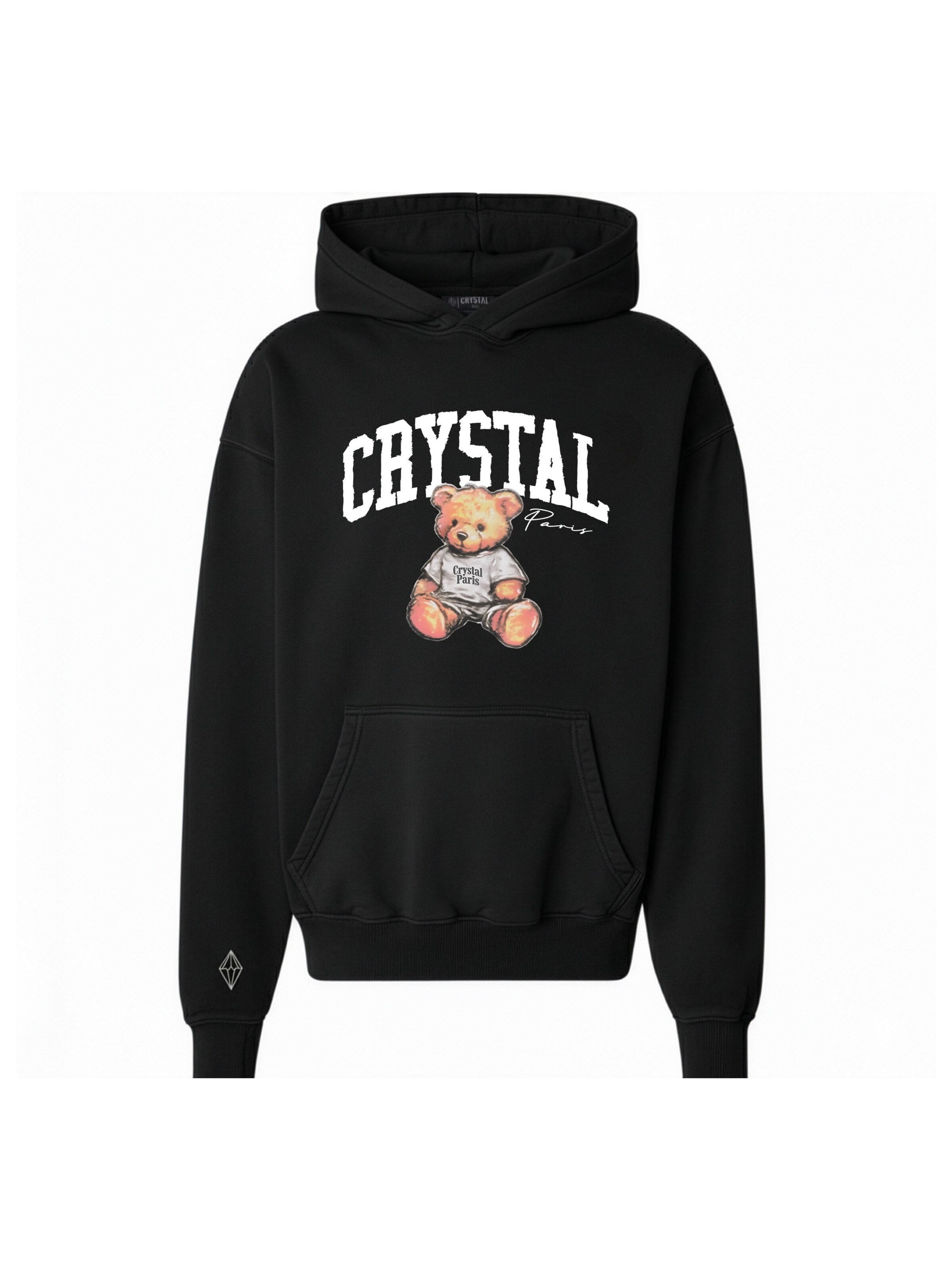 Crystal Paris Sweatshirt 'Teddy' in Zwart: voorkant