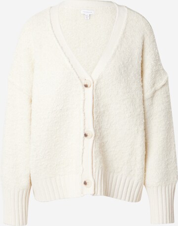 TOPSHOP Knit cardigan in Beige: front