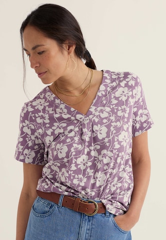 Seasalt Cornwall T-Shirt 'Barnoon' in Lila: Vorderseite
