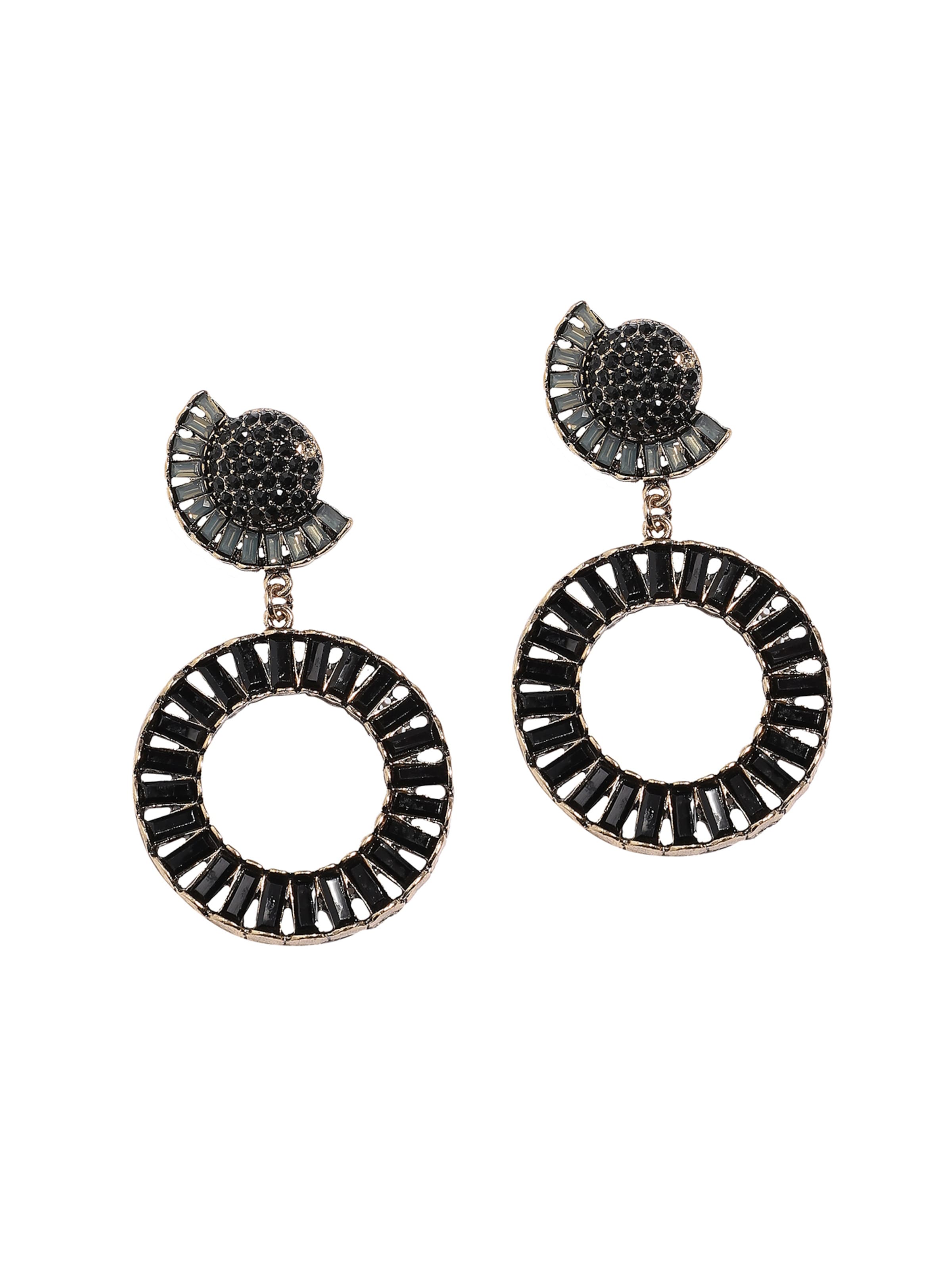 Cercei 'Ambrosia' de la SOHI pe negru: față