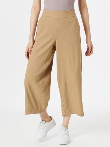 Wide Leg Pantalon 'LINEA' VILA en beige : devant