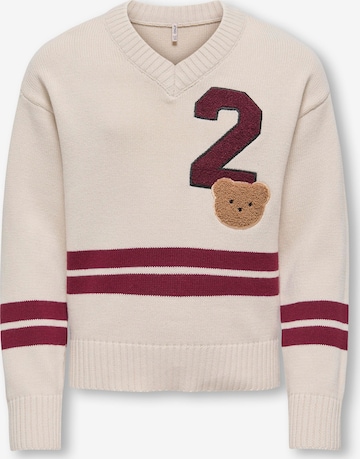 ONLY GIRLS Sweater 'KOGJanny' in Beige: front