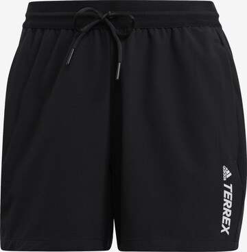 ADIDAS TERREX Outdoor Pants 'Liteflex' in Black: front