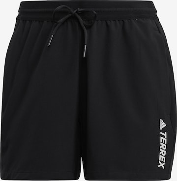 ADIDAS TERREX regular Παντελόνι πεζοπορίας 'Liteflex' σε μαύρο: μπροστά