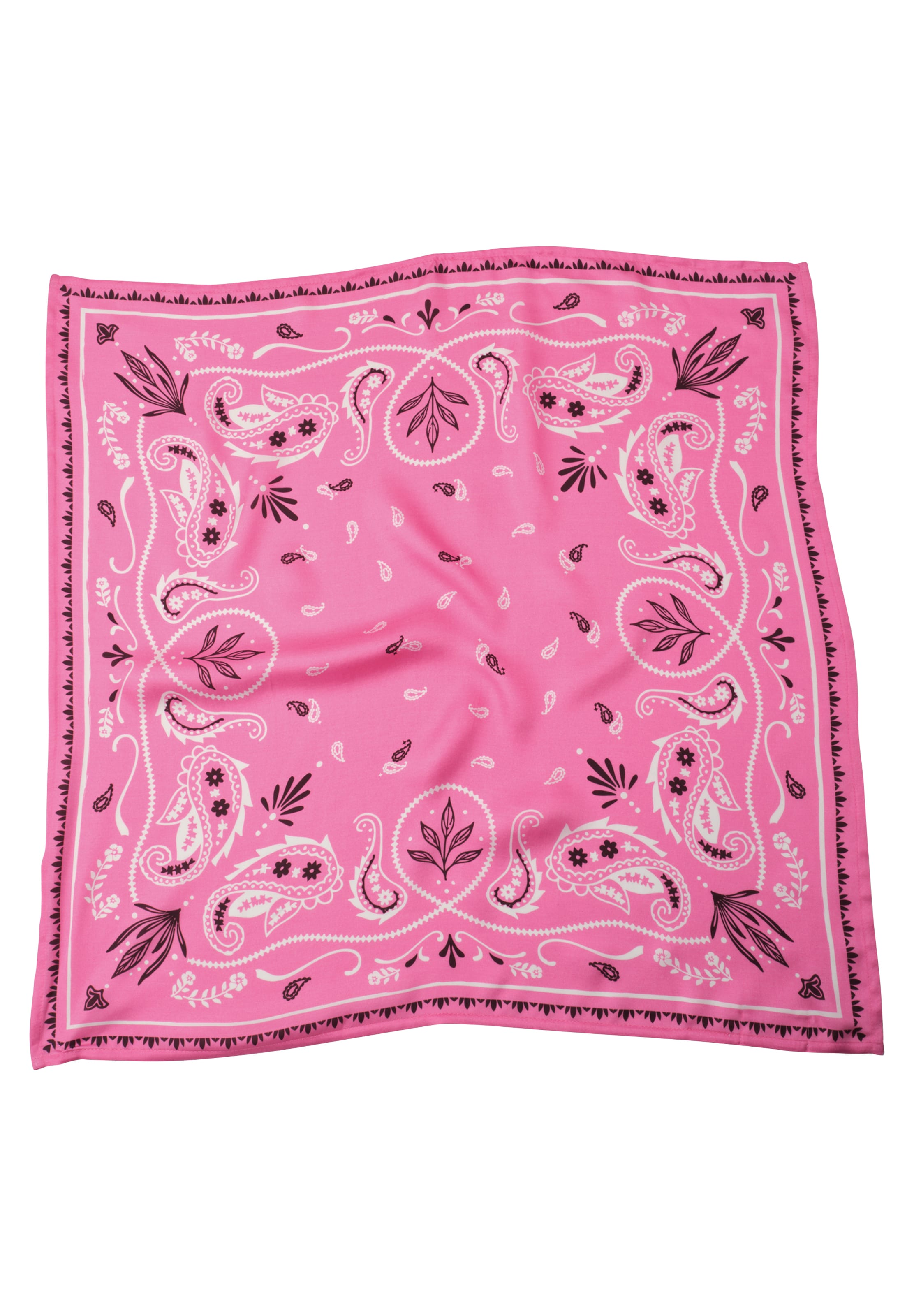 Street One Studio Satin Tuch mit Print in Pink: Vorderseite