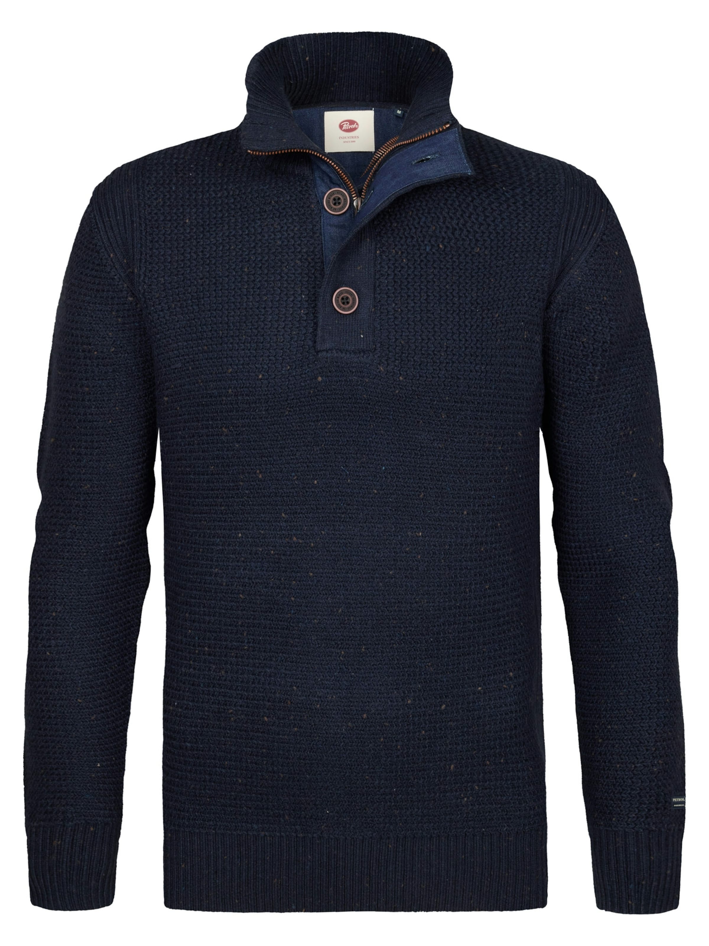 Pull-over Petrol Industries en bleu : devant