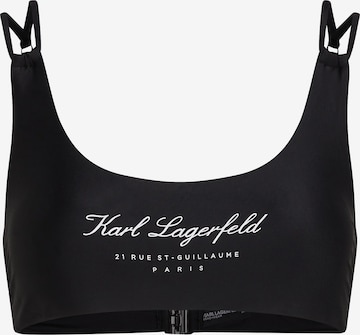 Karl Lagerfeld Bustier Bikinitop 'Hotel' in Schwarz: predná strana