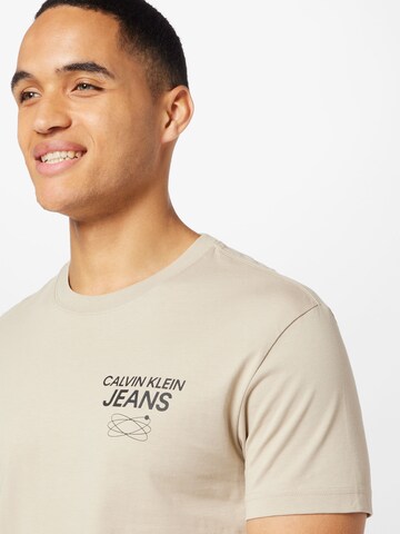 T-Shirt 'Future Galaxy' Calvin Klein Jeans en beige