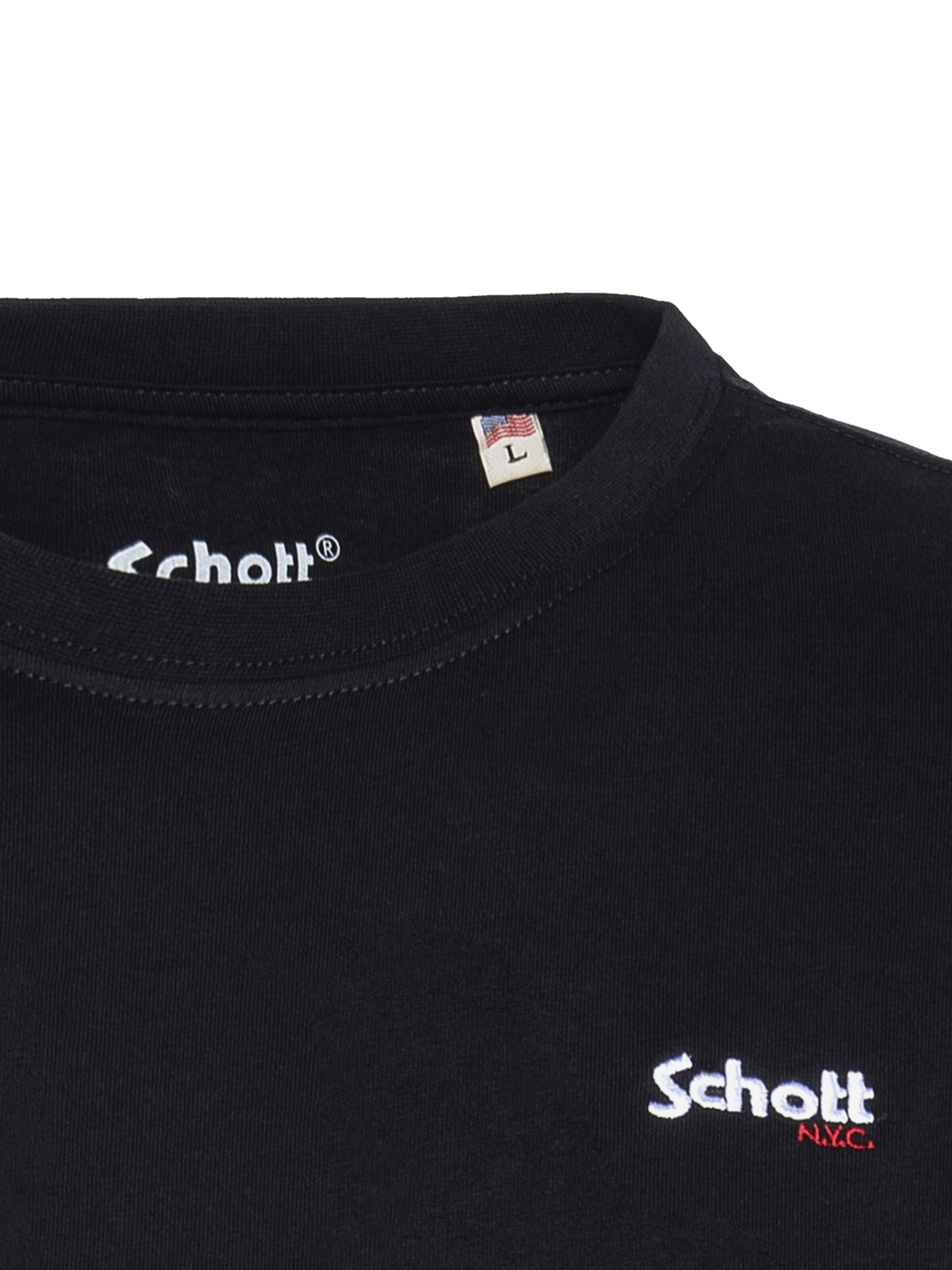 Schott NYC T-Shirt in Schwarz