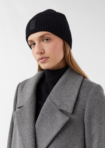Bonnet comma casual identity en noir : devant