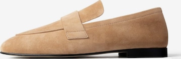 L37 HANDMADE SHOESSlip On cipele 'VELVET RIOT' - bež boja: prednji dio