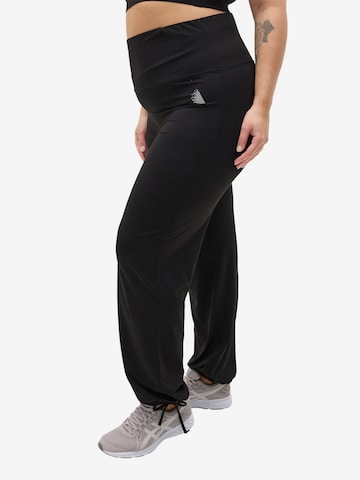 Active by Zizzi Tapered Pants 'Auni' in Black