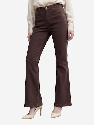 My fashion Boot cut Jeans 'Hose' in Brown: front
