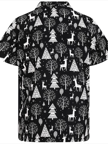 King Kameha Regular fit Button Up Shirt 'Christmas Reindeer' in 