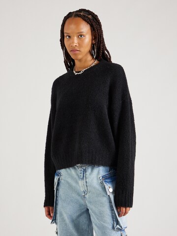 TOPSHOP Sweater in Black: front