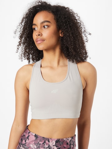 4F Bralette Sports Bra 'STAD011' in Grey: front