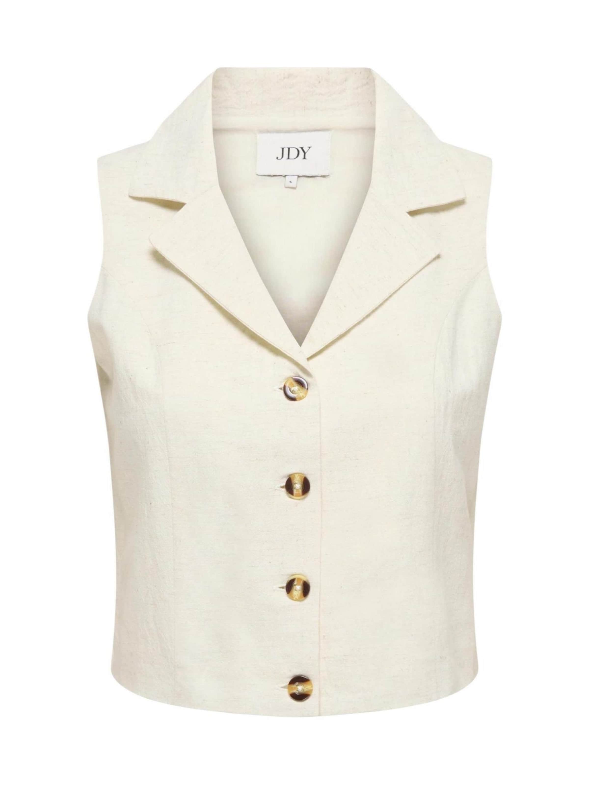 Gilet 'Jdymilan Linen S/L Waistcoat Tlr 15366390' di Jaqueline de Yong in beige: frontale