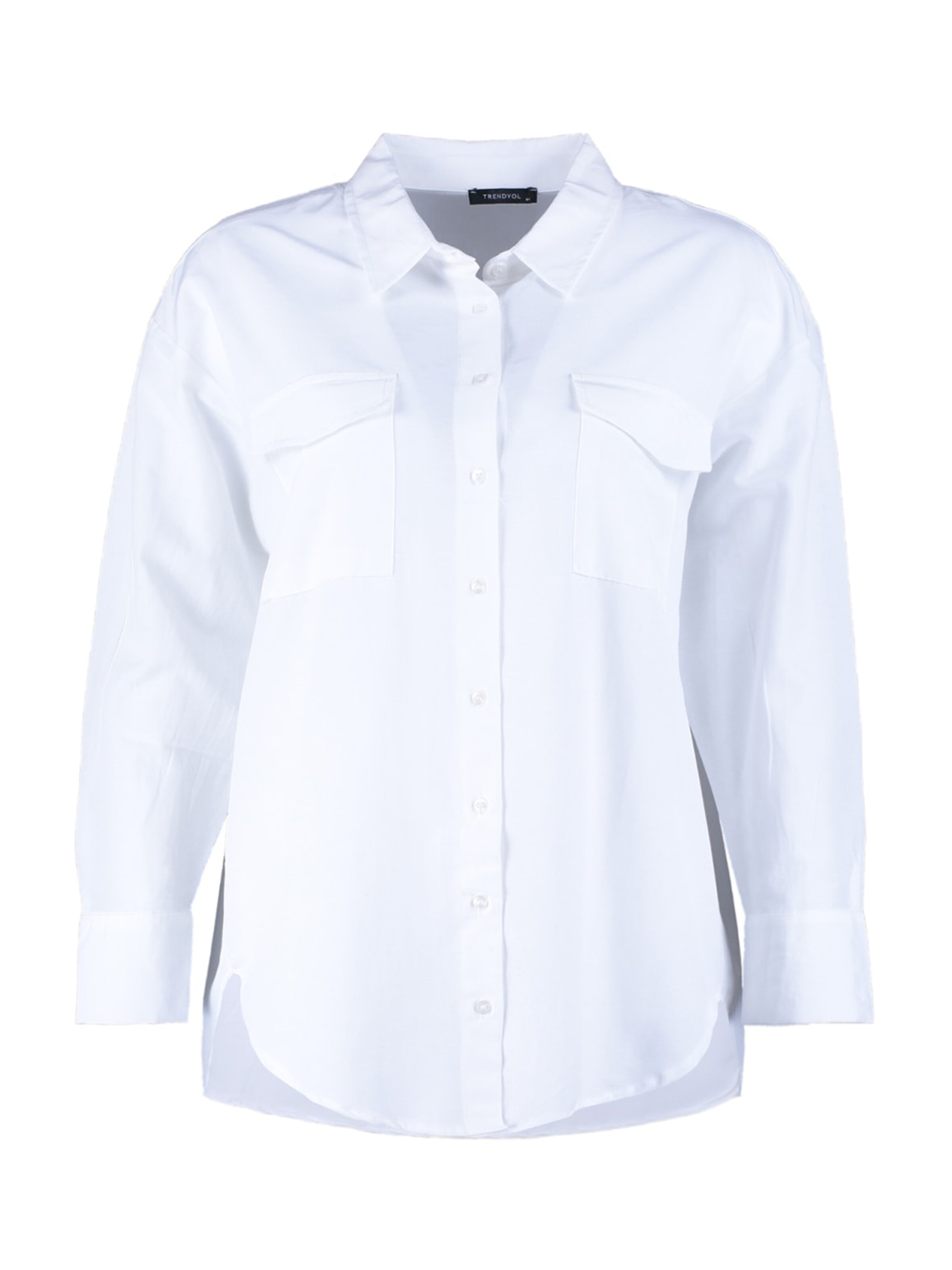 Trendyol Curve Blouse in de kleur Wit, Productweergave