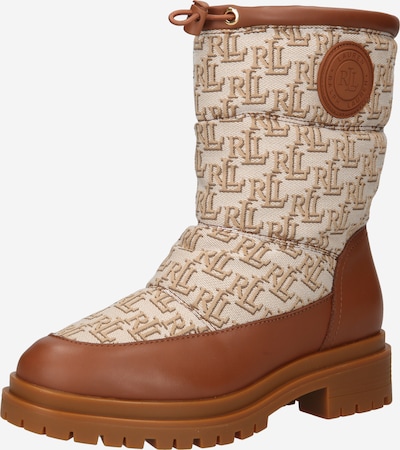 Botine Lauren Ralph Lauren pe bej / șamoa / maro coniac, Vizualizare produs