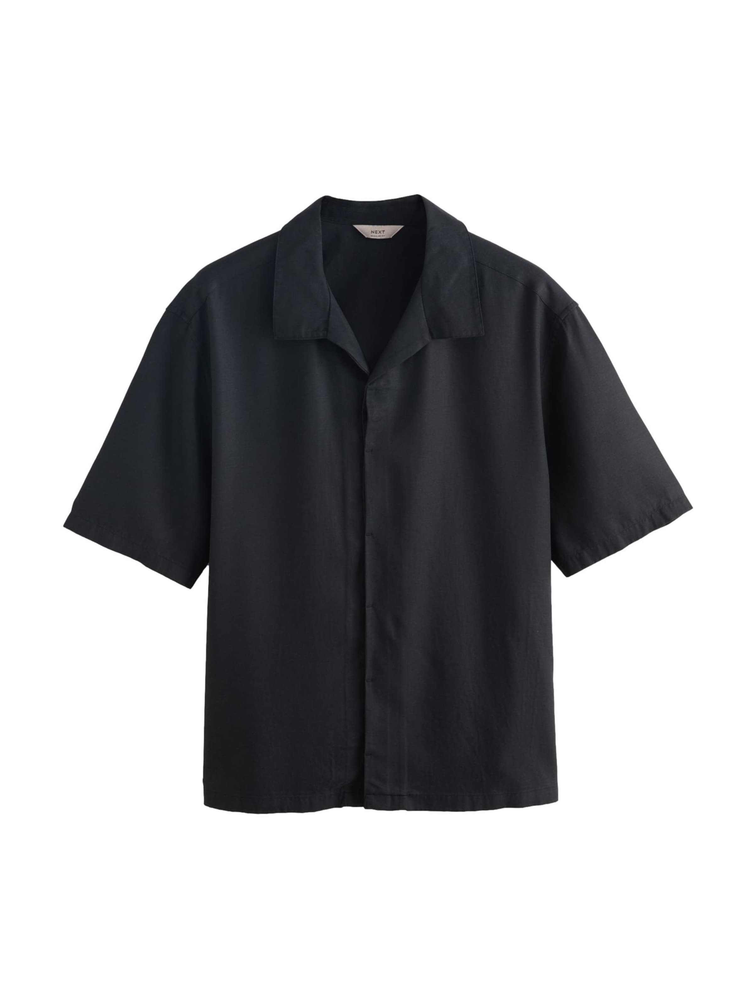 Next - Ajuste confortable Camisa en negro: frente