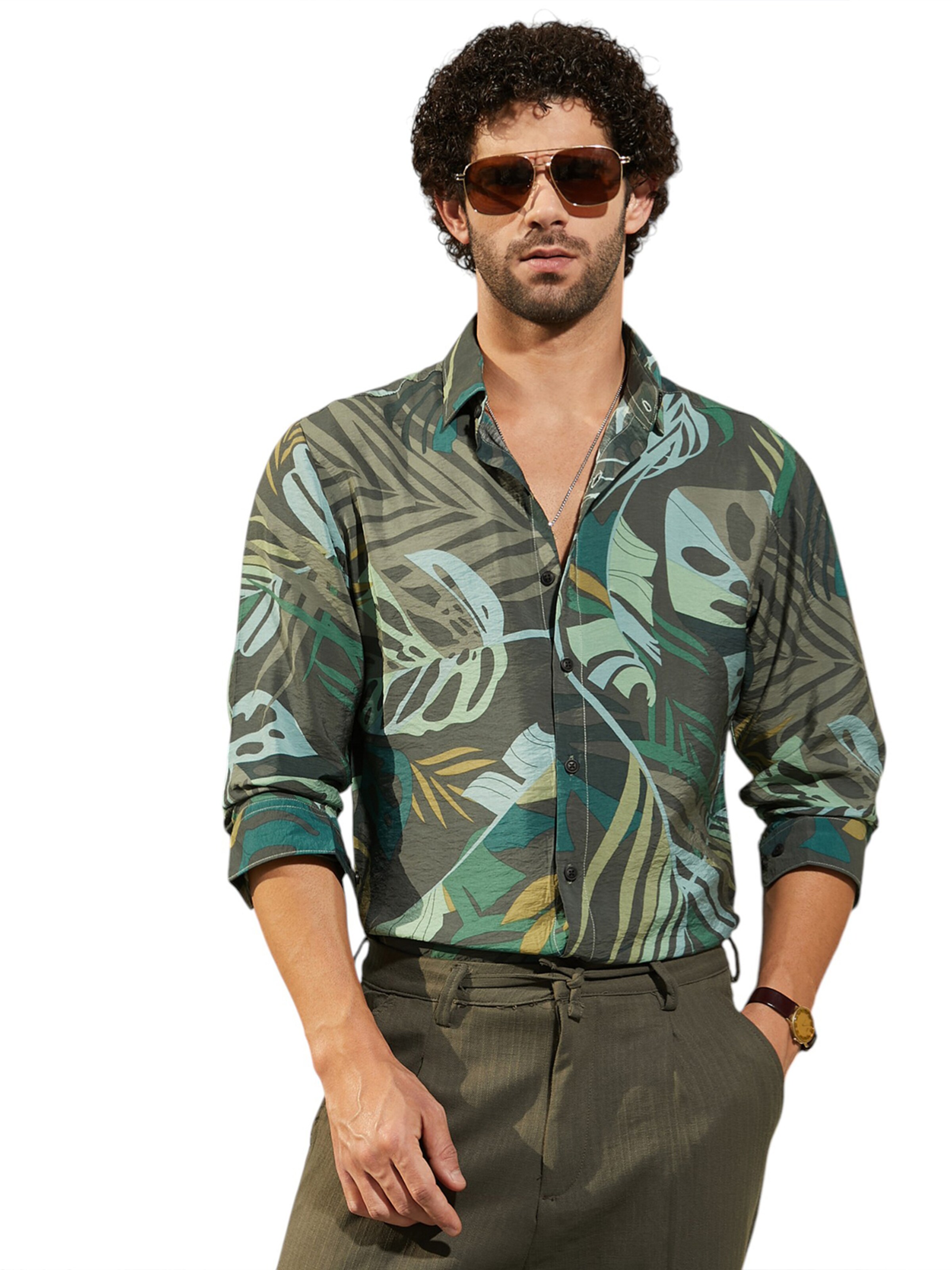 žalia Campus Sutra Standartinis modelis Marškiniai: priekis