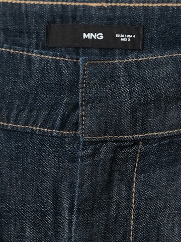 MANGOWide Leg/ Široke nogavice Traperice s naborima 'Artemide' - plava boja