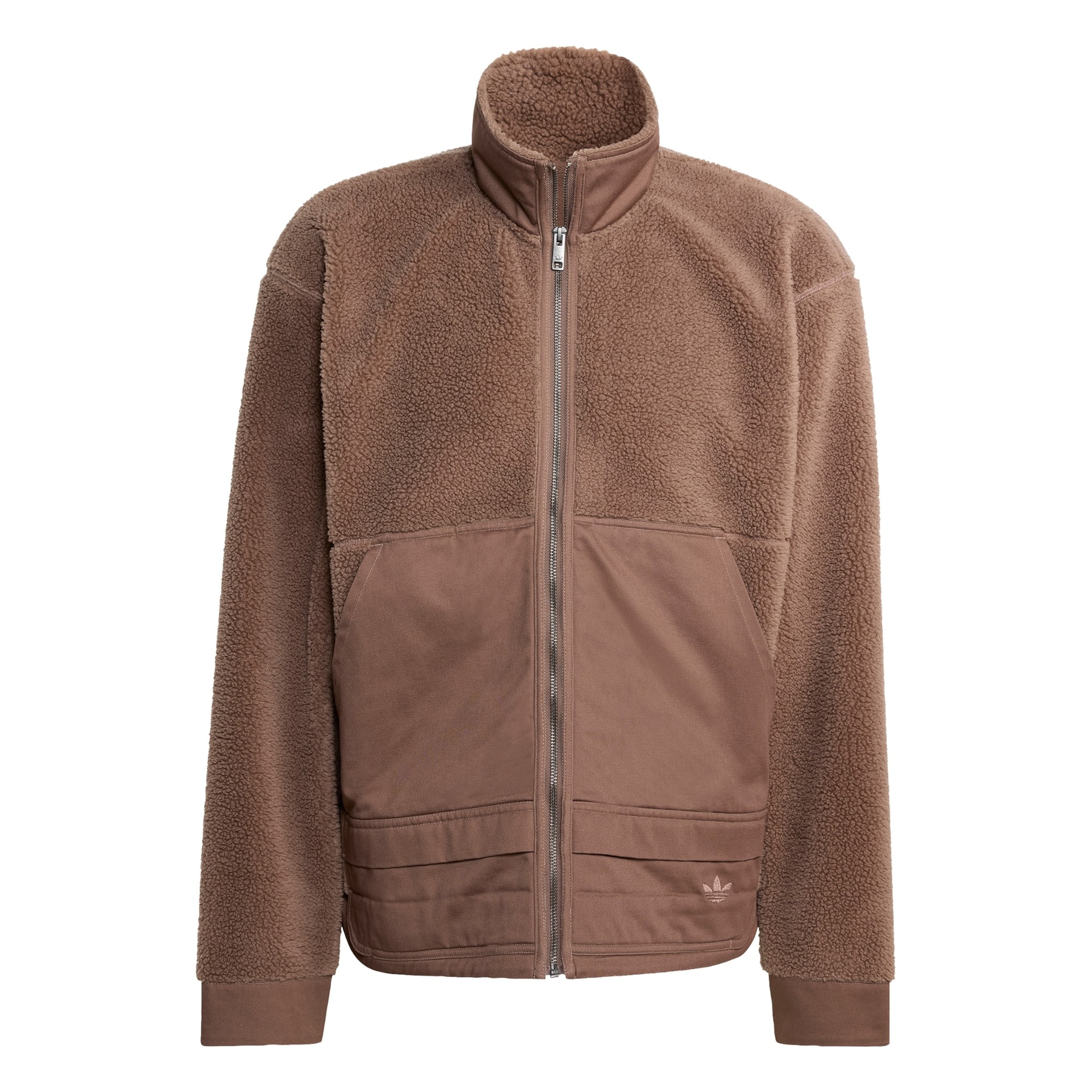 ADIDAS ORIGINALS - Chaqueta polar 'Essentials' en marrón: frente