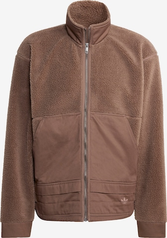 Giacca di pile 'Essentials' di ADIDAS ORIGINALS in marrone: frontale