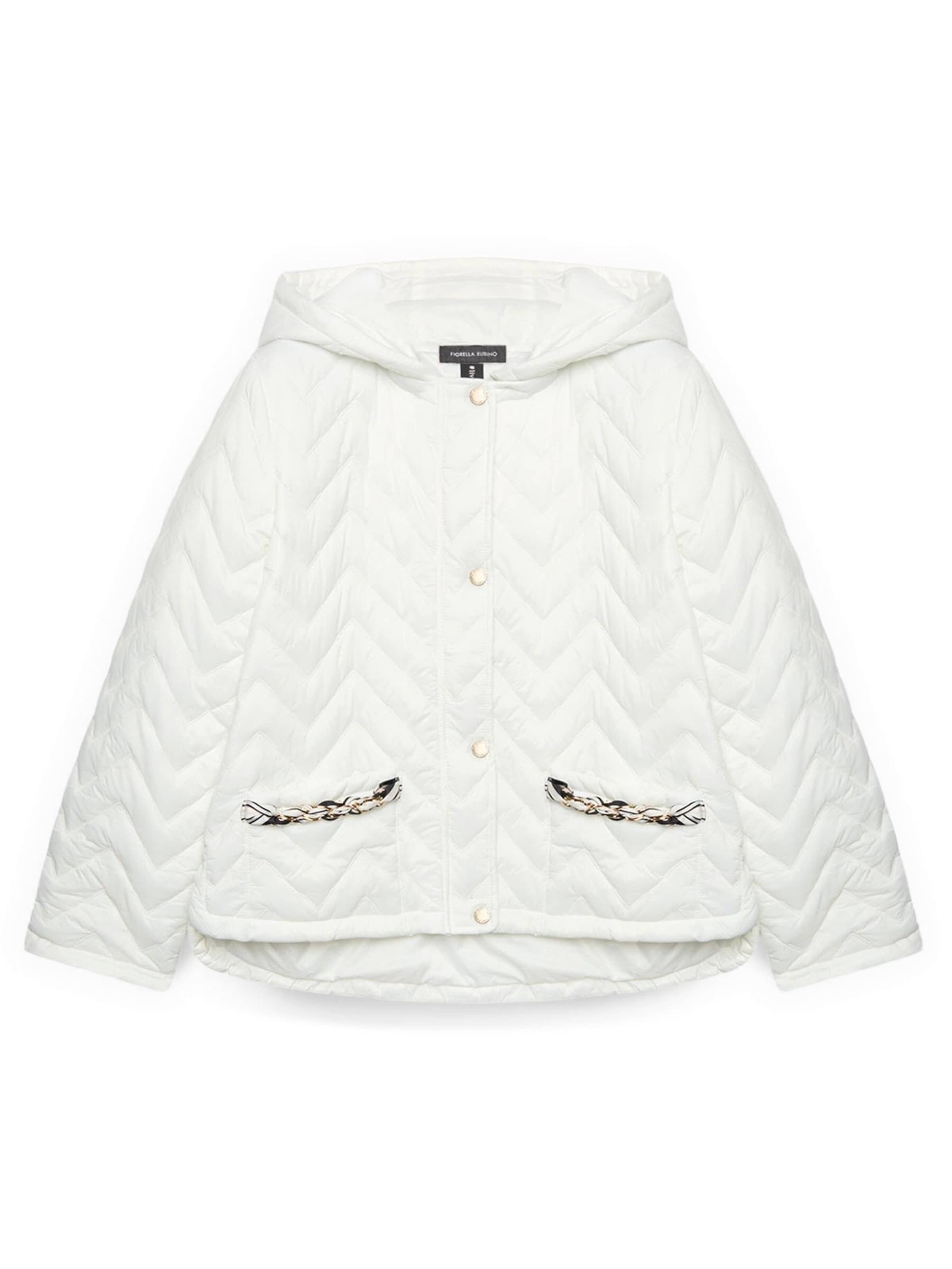 Fiorella Rubino Winterjas in Wit: voorkant