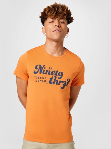 BLEND Shirt in Oranje: voorkant