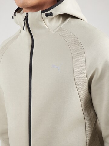 Bluză cu fermoar sport 'Evostripe' de la PUMA pe bej