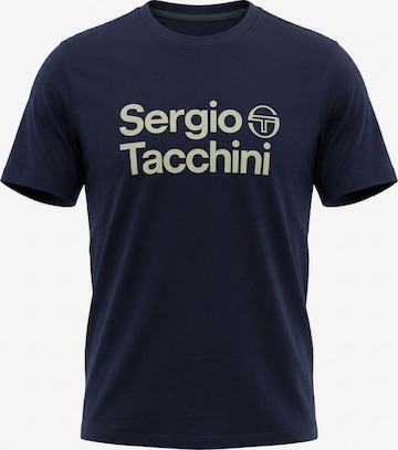 T-Shirt Sergio Tacchini en bleu : devant