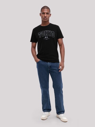 F4NT4STIC Shirt 'Tokyo Metropolitan District Bestickt' in Black