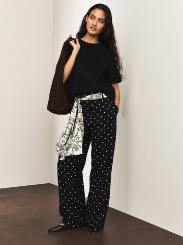 Wide Leg Pantalon Next en noir