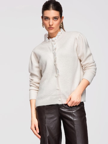 Ombre Strickjacke‌‌‌‌‌‌‌ in Beige: Vorderseite