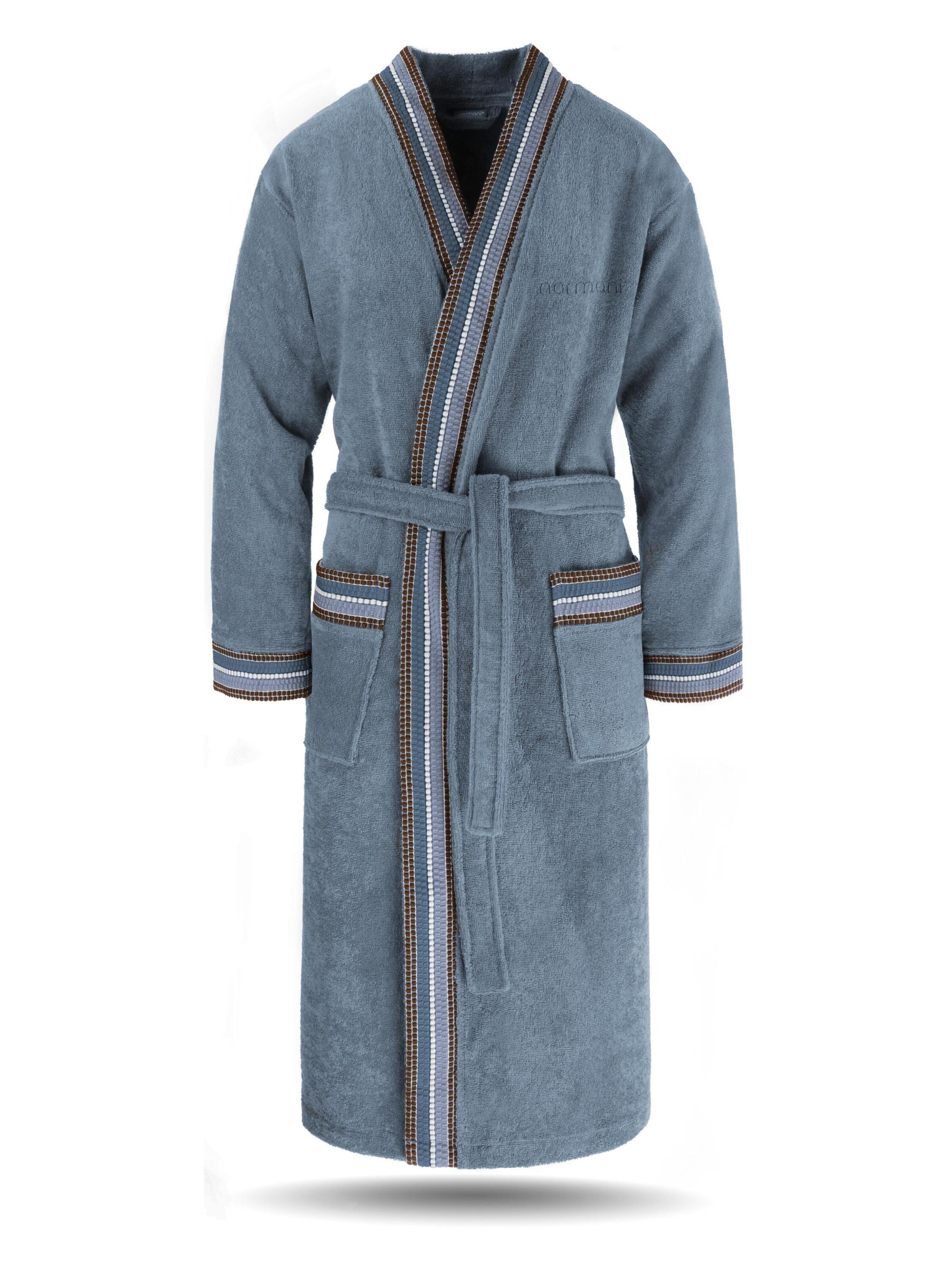 normani Bathrobe long in Blue: front
