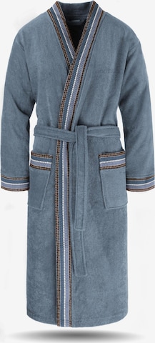 normani Long Bathrobe in Blue: front