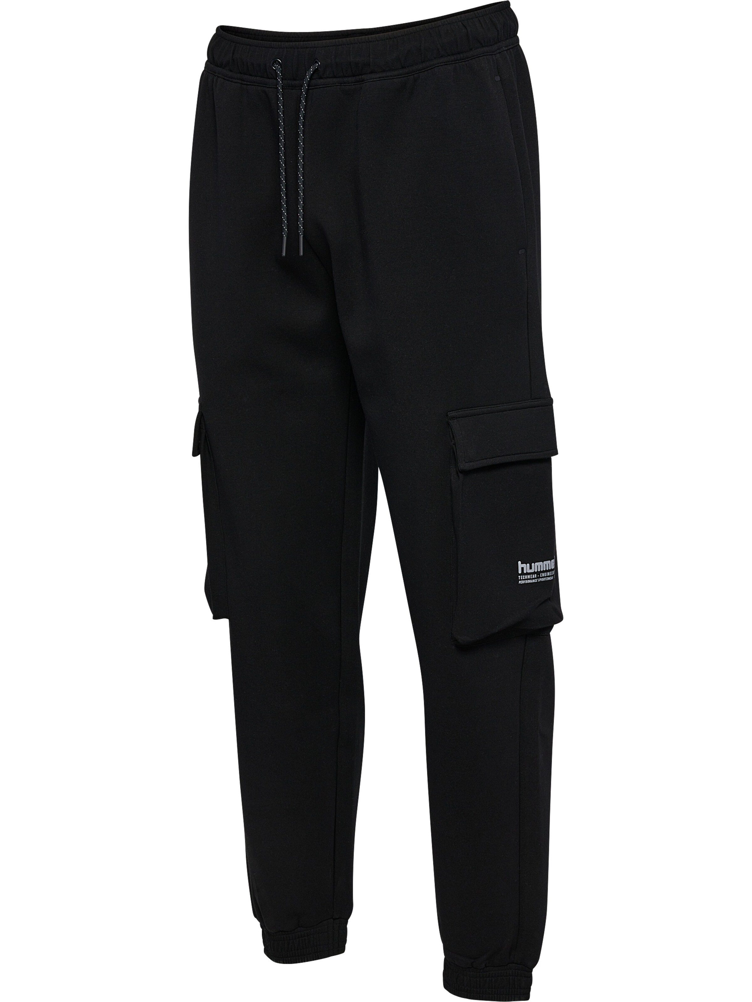 Hummel Tapered Cargohose in Schwarz