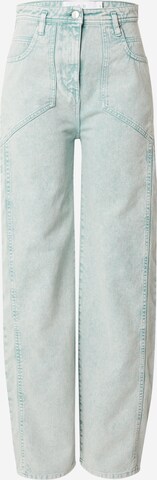 IRO Loosefit Jeans in Groen: voorkant