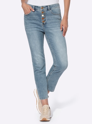 heine Slimfit Jeans i blå: framsida