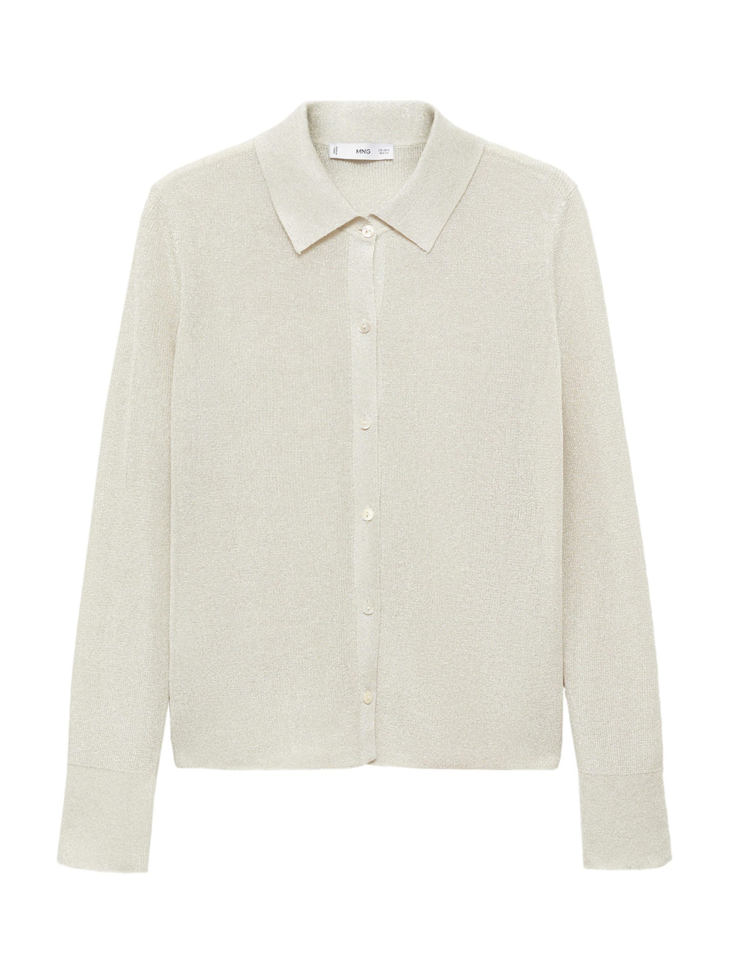 MANGO Pletena jopa 'KLING' | srebrna barva: sprednja stran