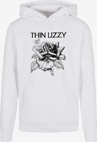 Merchcode Sweatshirt 'Thin Lizzy - Rose' in Wit: voorkant