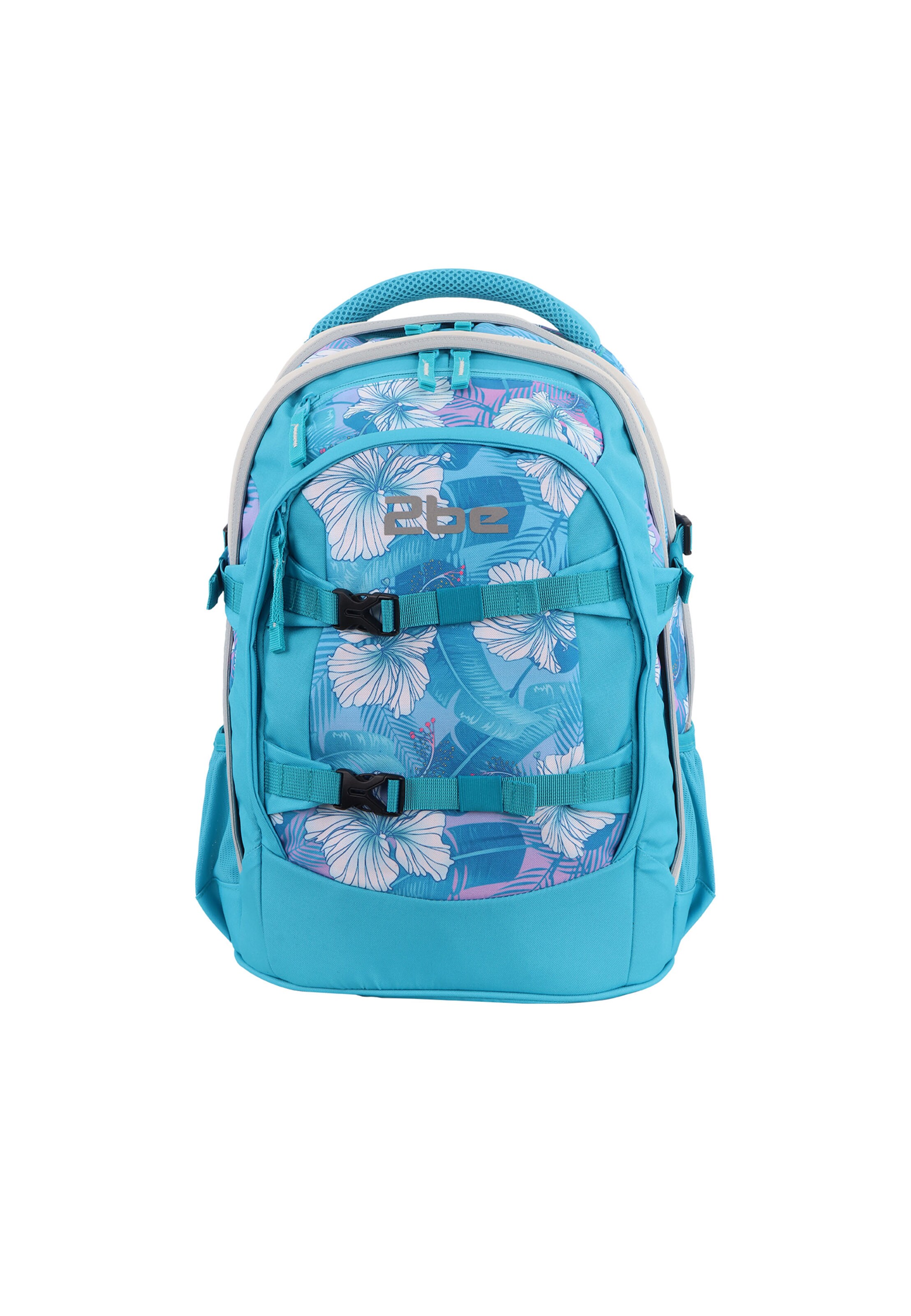 2be Backpack 'Back to School' in Blue: front